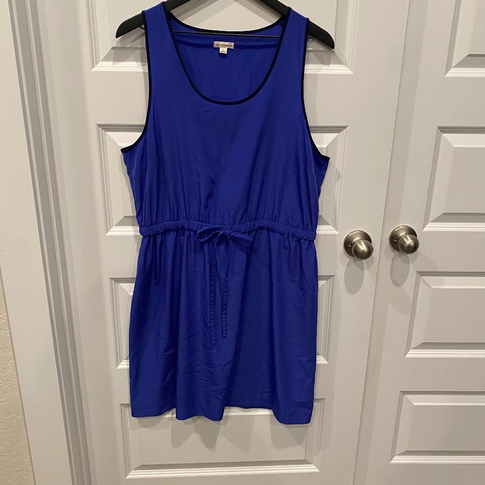 Gap Women's Lightweight Blue Drawstring Sleeveless Dress Size L